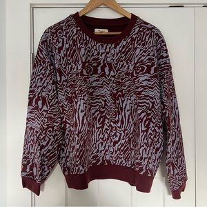 Madewell crewneck zebra sweater